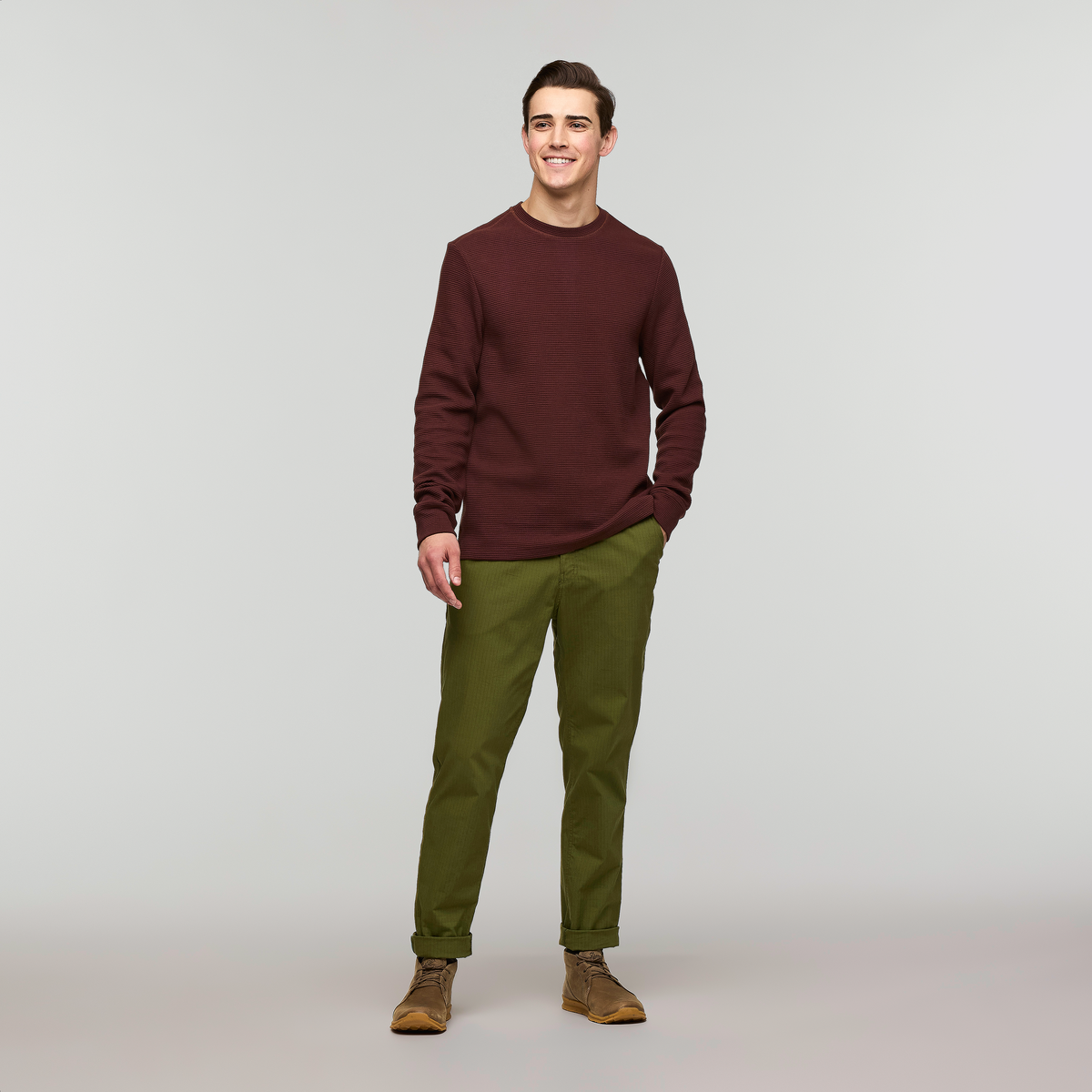 Alternative view of Atajo Long-Sleeve Waffle Shirt - Men's