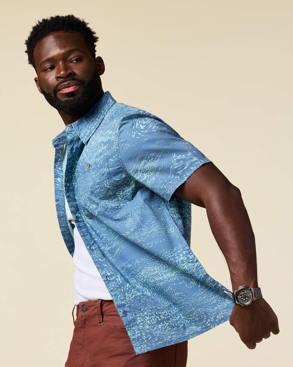 Estival Button Up Shirt - Print - Men's - Image 23