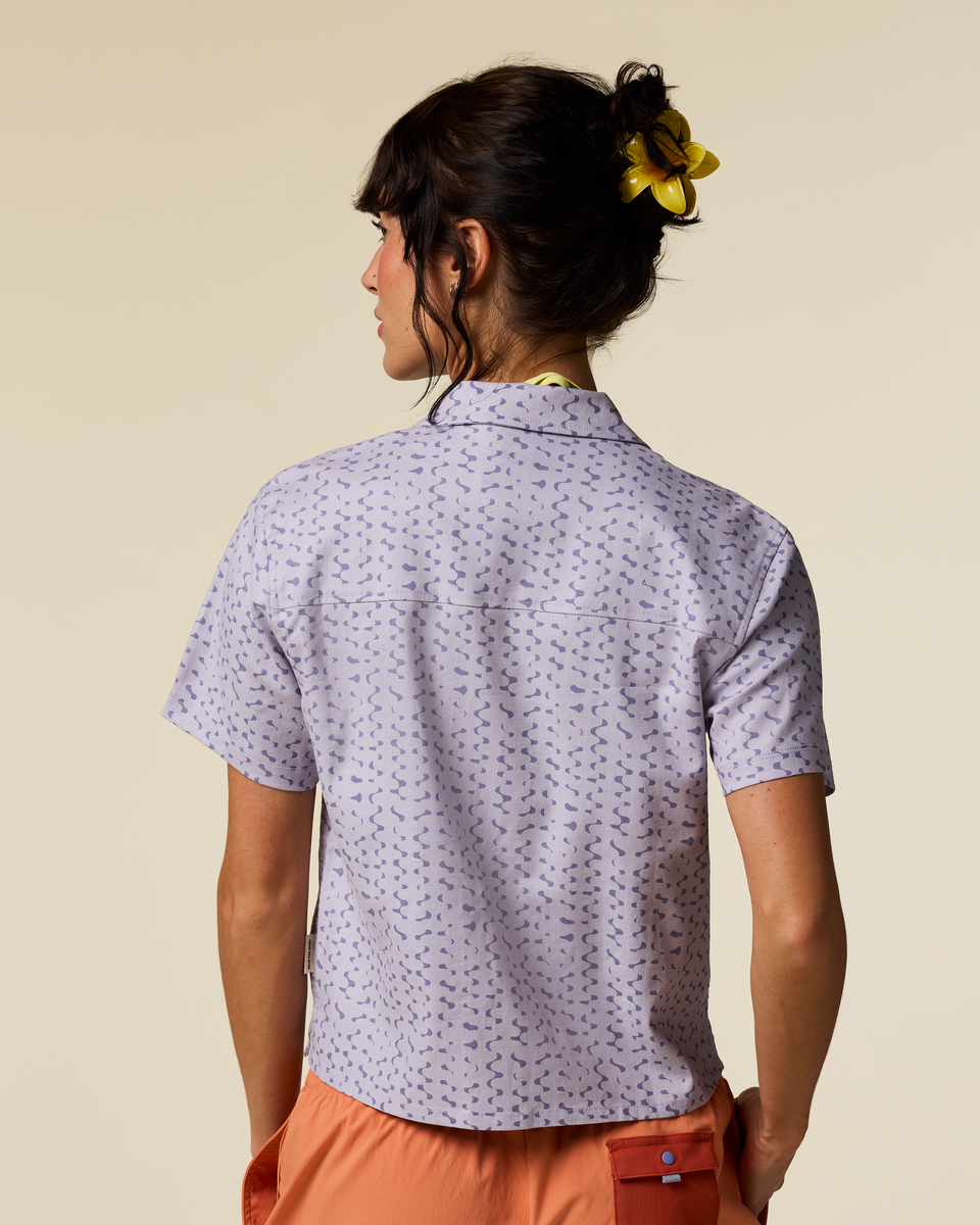 Alternative view of Afuera Button Up Shirt - Print - Women's